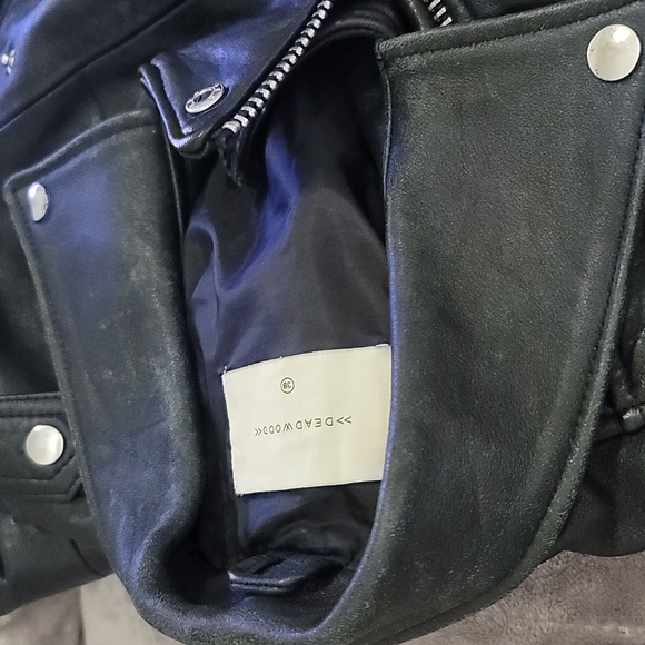 COPY - Deadwood Leather Jacket size 38 Black - Picture 6 of 6